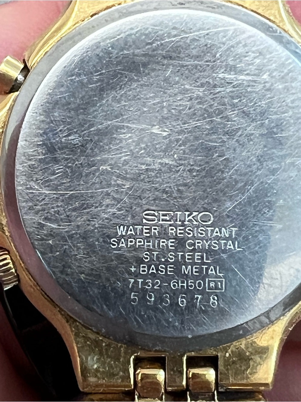 Vtg Seiko 73T2-6L48 Goldtone/White Leather Chrono Alarm Men’s Watch w/Date. - Picture 4 of 4